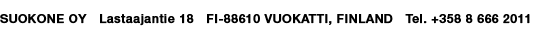 Ecofield Oy - Saarisjärventie 1206 - FI-74590 Kurenpolvi - Tel. 050 499 9391 - Fax 017 745 573